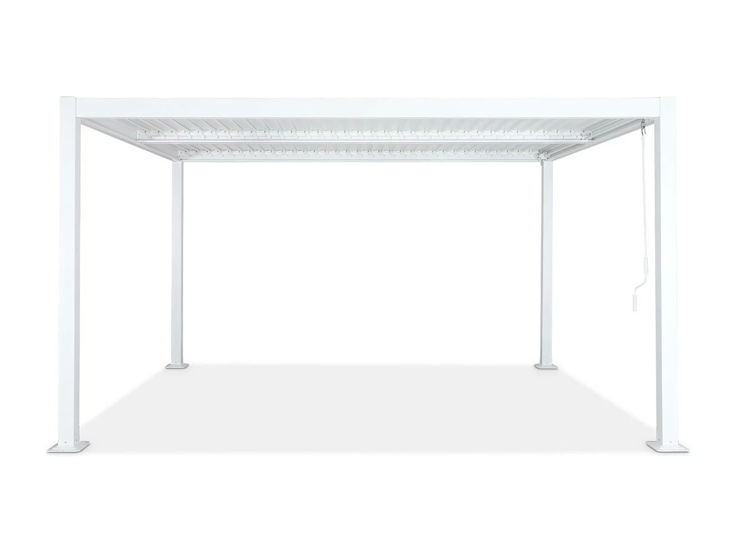 Pergola bioclimatica 3x4m in alluminio e acciaio, lame orientabili ,