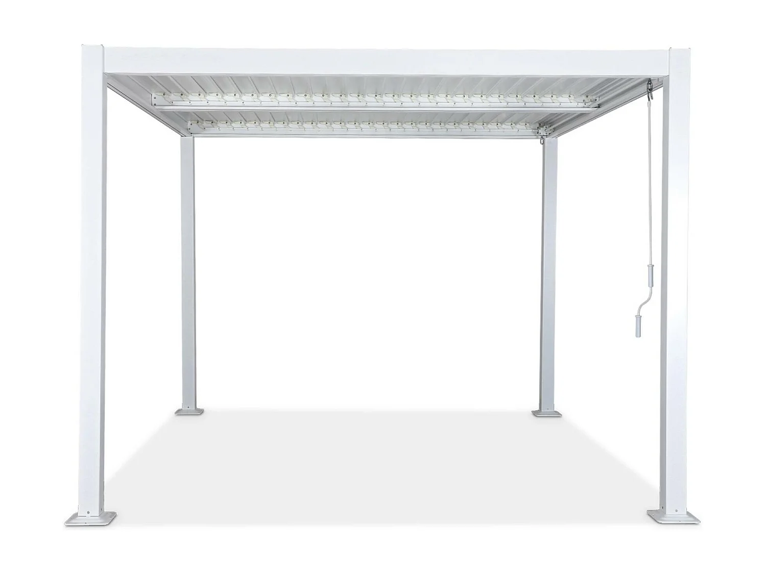 Pergola bioclimatica 3x3m alluminio e acciaio, lamelle orientabili,