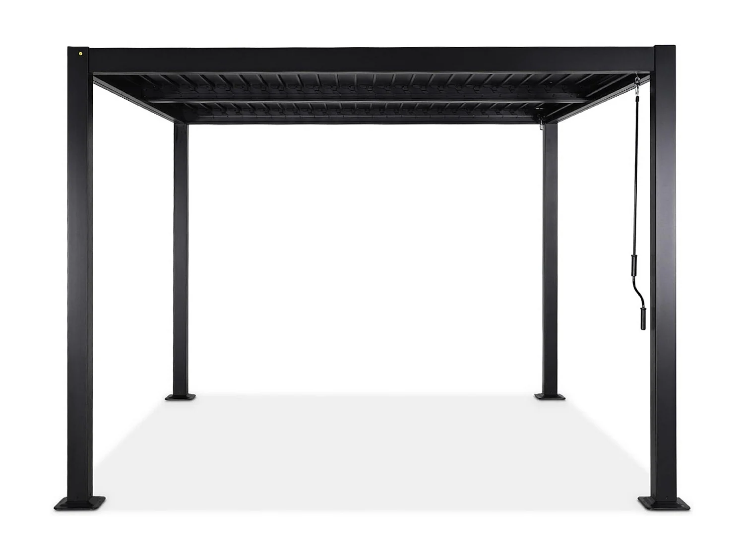 Pergola bioclimatica 3x3m alluminio e acciaio, lamelle orientabili,