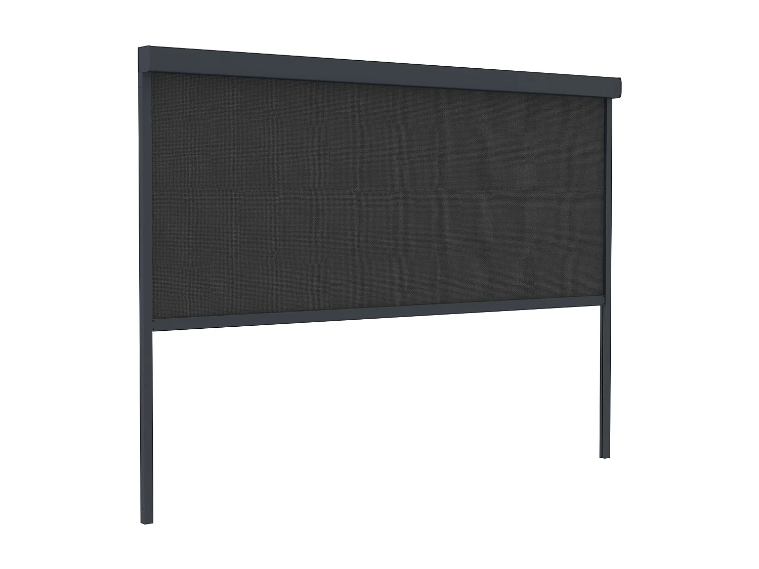 Pergola bioclimatique autoportante électrique anthracite en aluminium avec lames orientables et rideau rétractable 2,78 m - 12 m² - AMADORA