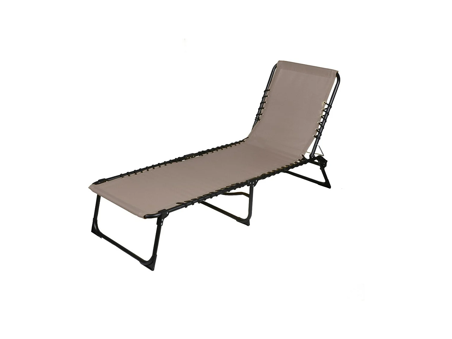 Chaise longue / Bain de soleil coloris taupe 187x85x56 cm