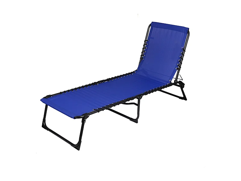 Chaise longue / Bain de soleil coloris bleu 187x85x56 cm