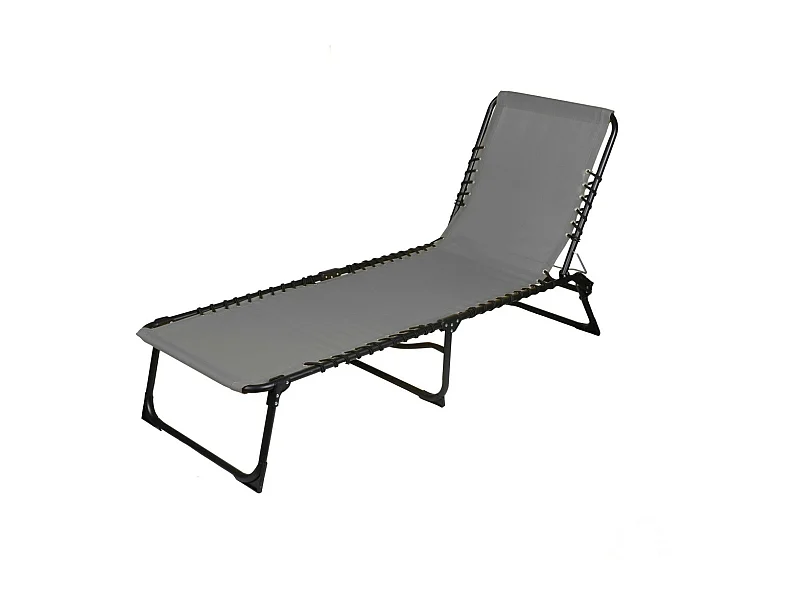 Chaise longue / Bain de soleil coloris gris 187x85x56 cm