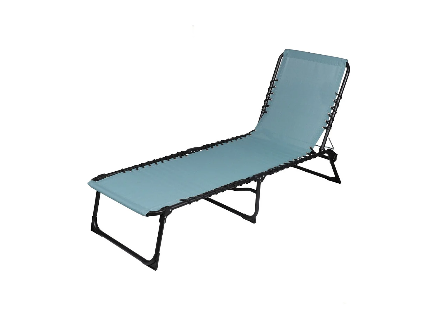 Chaise longue / Bain de soleil coloris bleu gris 187x85x56 cm