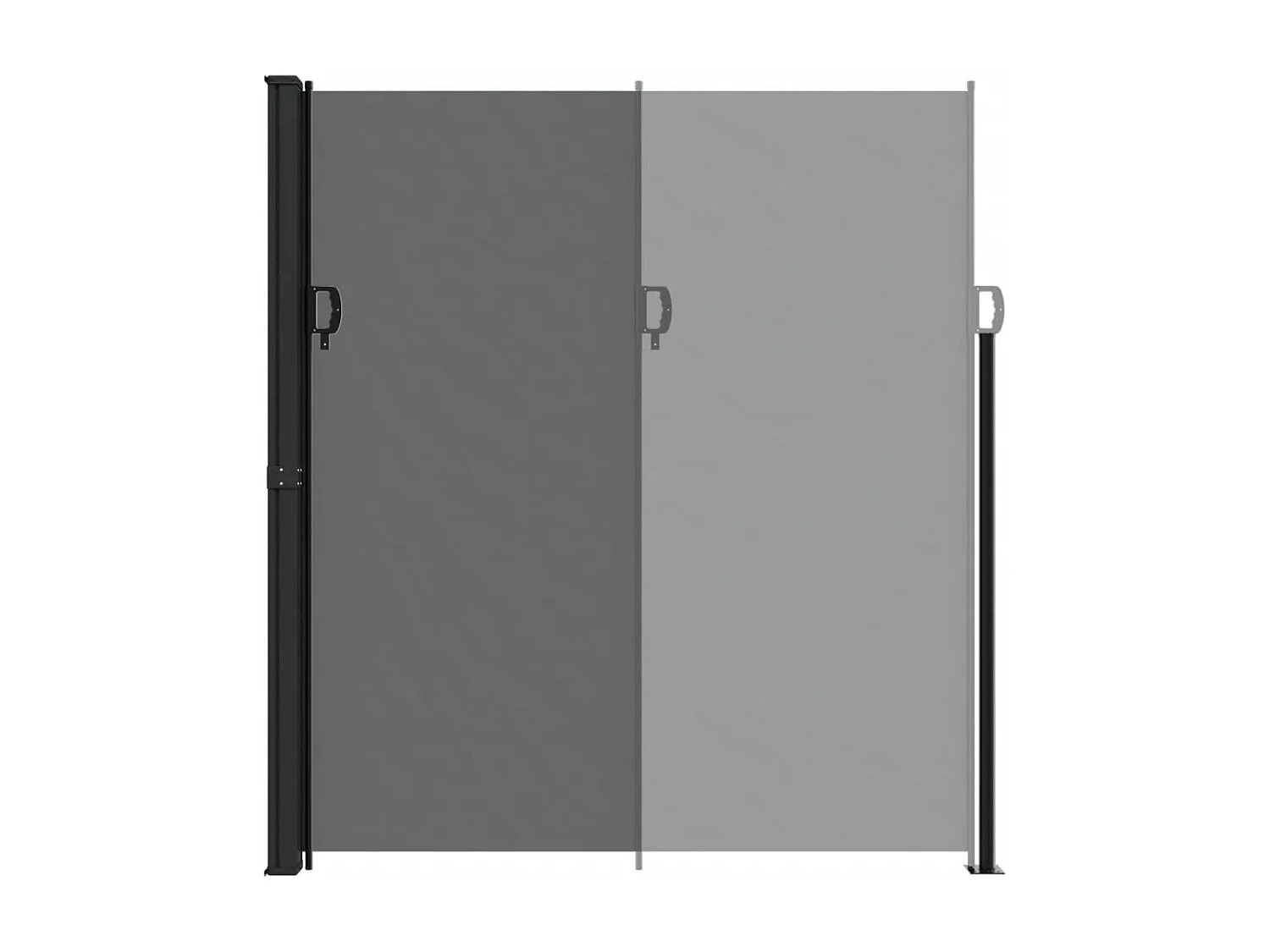 Toldo lateral retráctil negro 220x500 cm