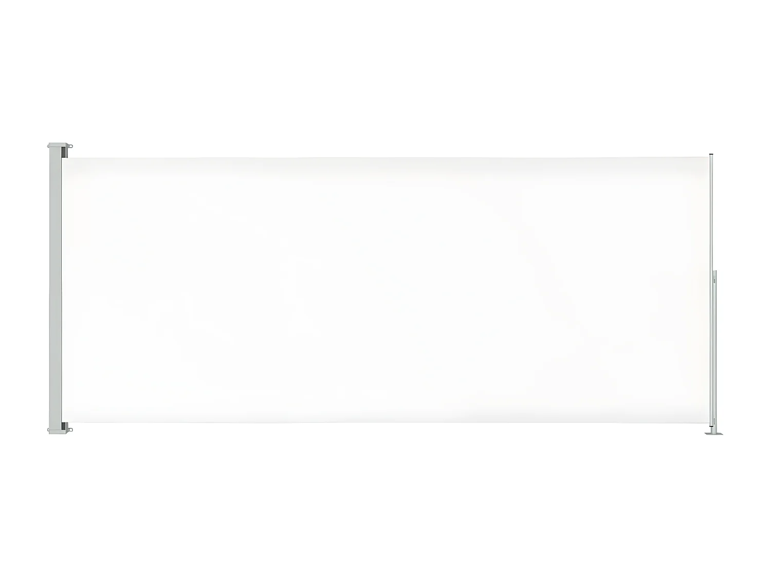 Auvent latéral rétractable de patio 220x500 cm Crème