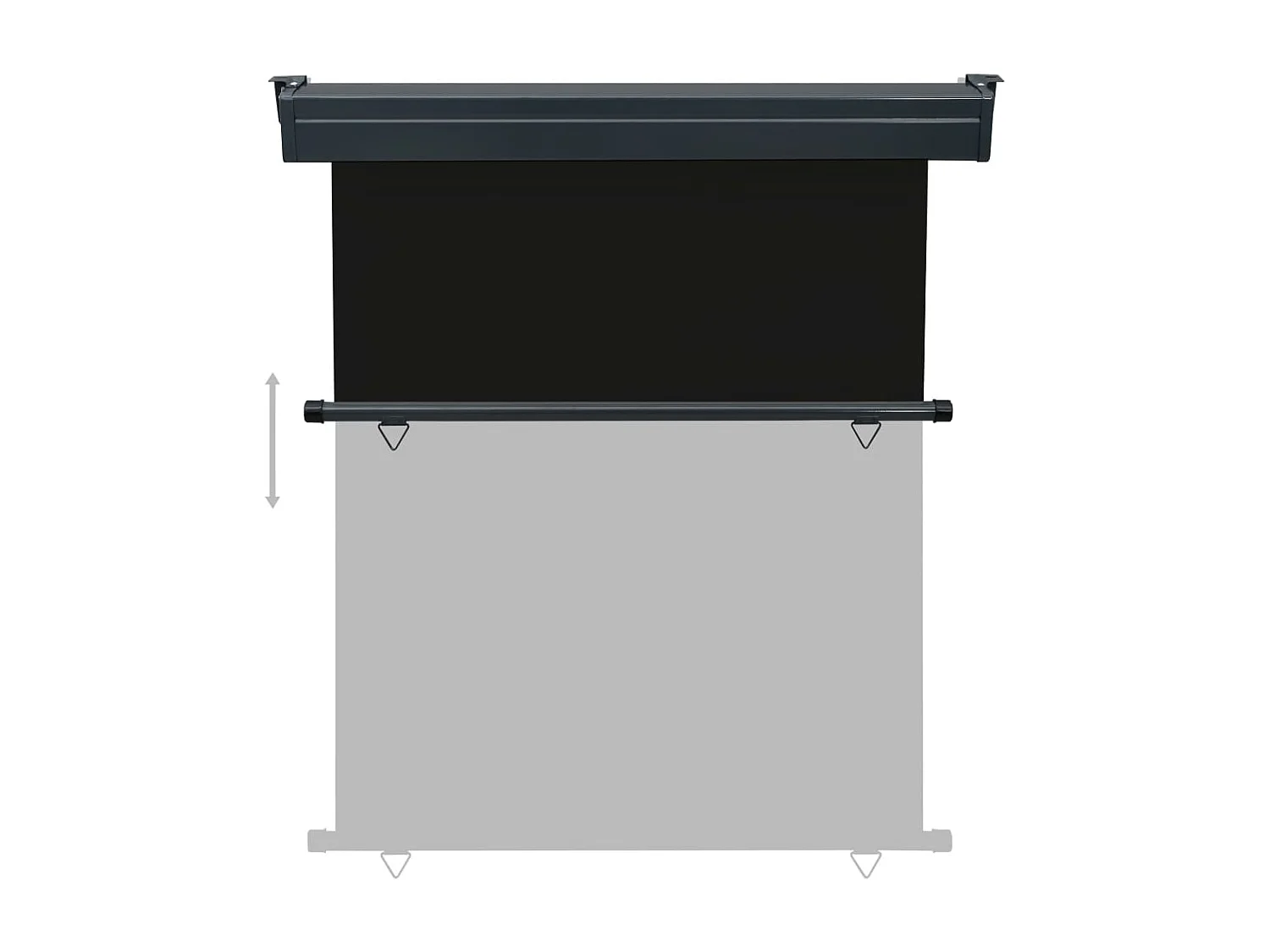 Auvent latéral de balcon 140x250 cm Noir