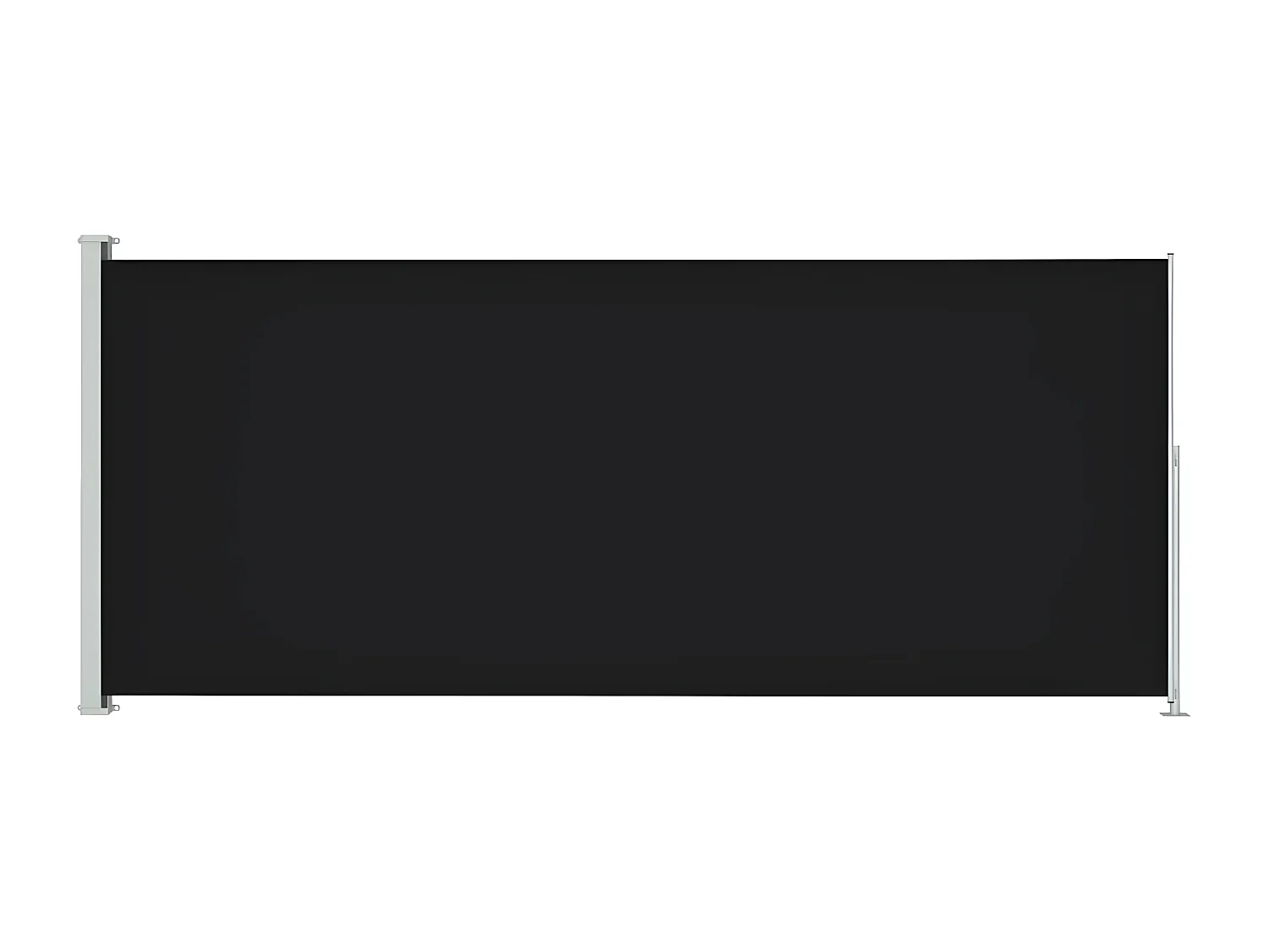 Auvent latéral rétractable de patio 220x500 cm Noir
