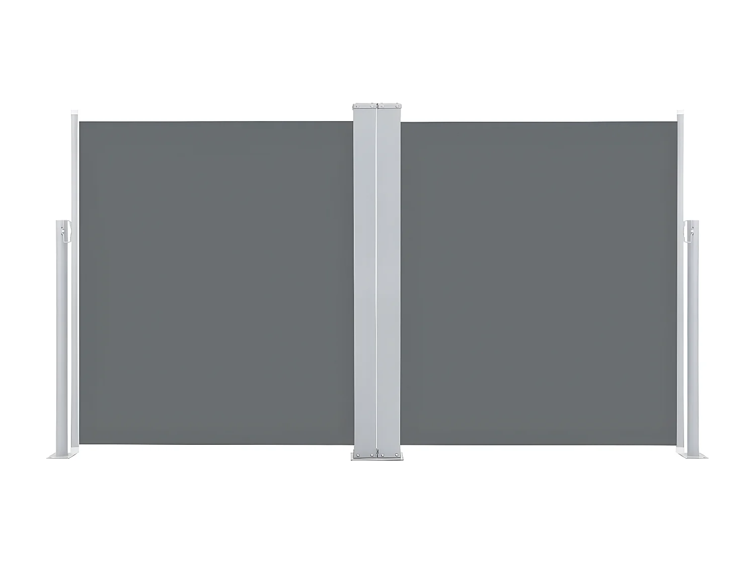 Auvent latéral double rétractable de patio 170x600cm Anthracite