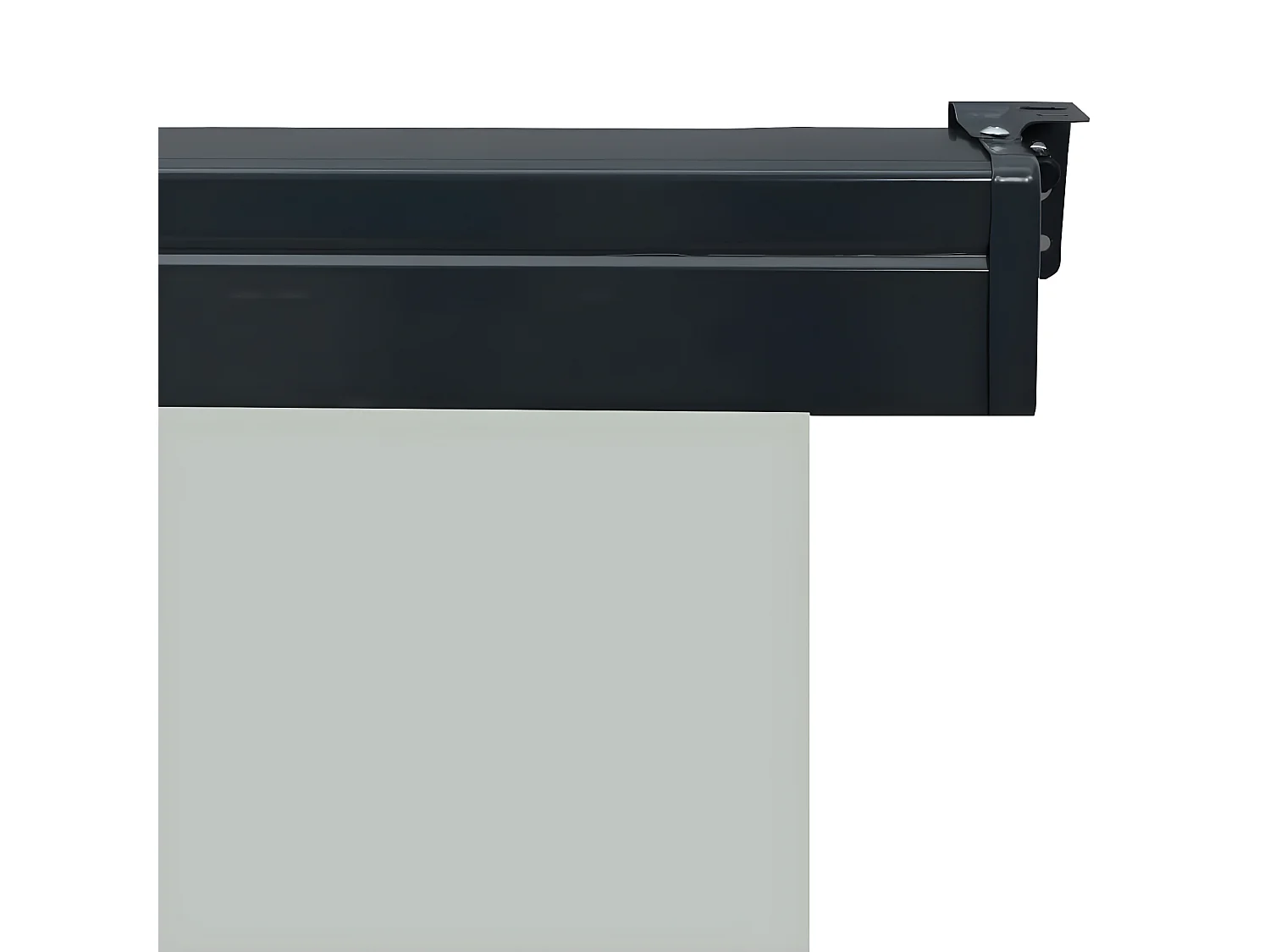 Auvent latéral de balcon 100x250 cm Gris