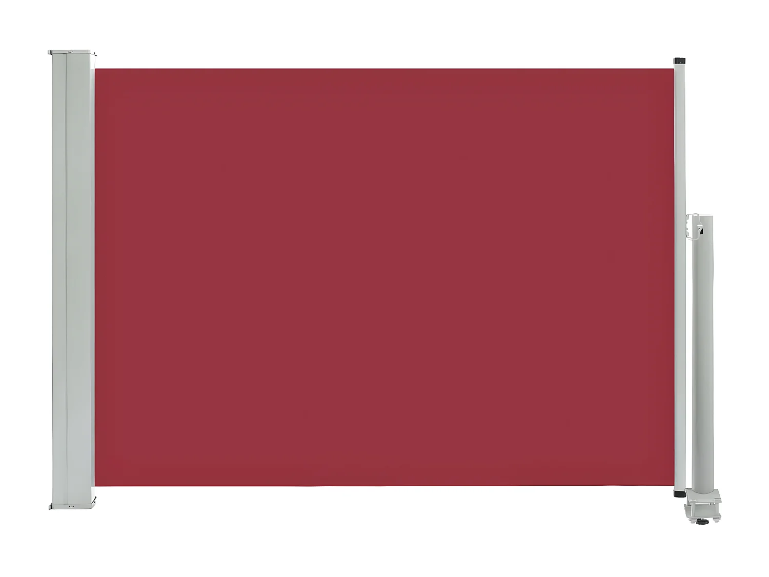Toldo lateral retráctil de jardín rojo 80x300 cm