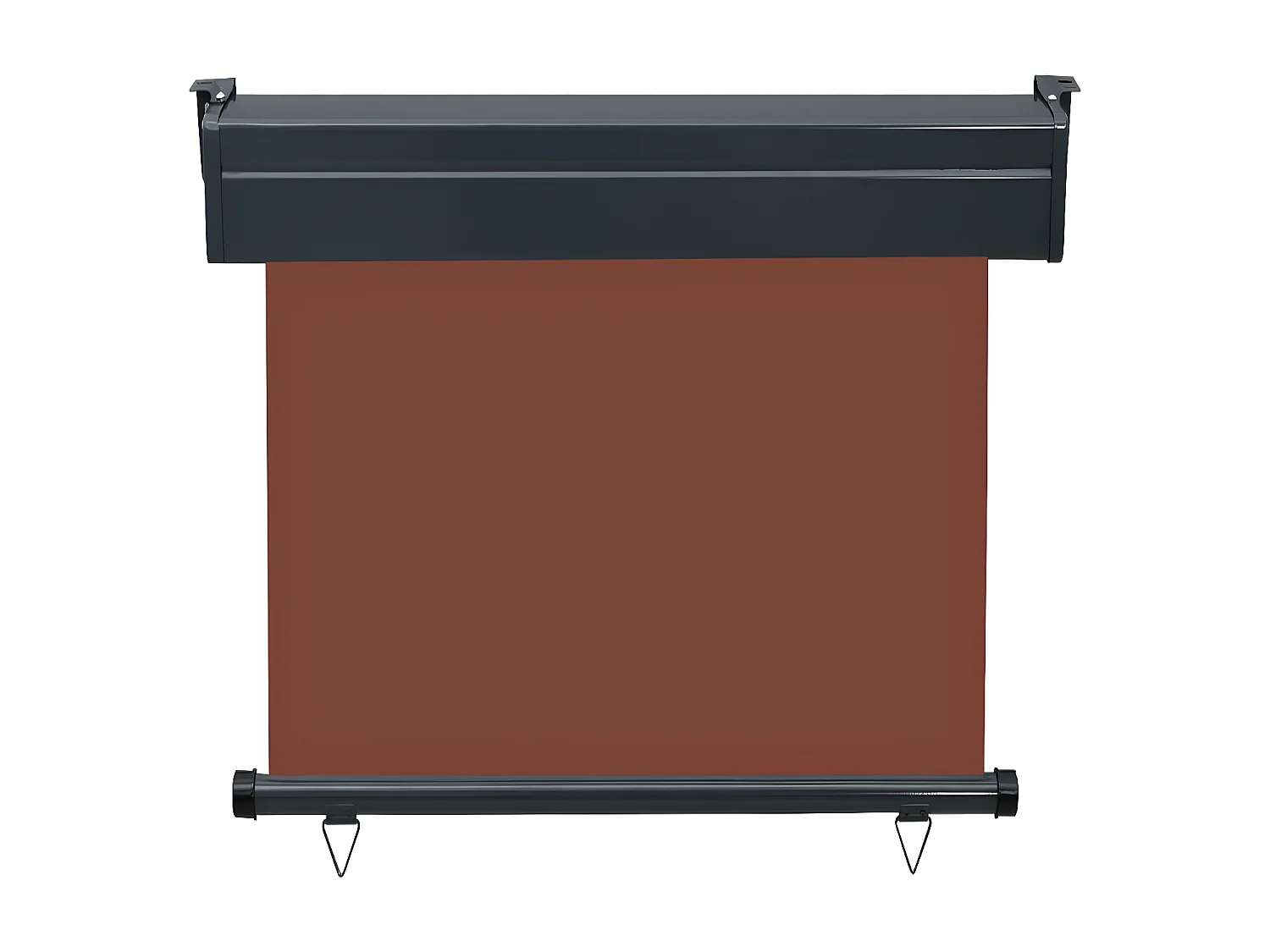 Auvent latéral de balcon 80x250 cm Marron
