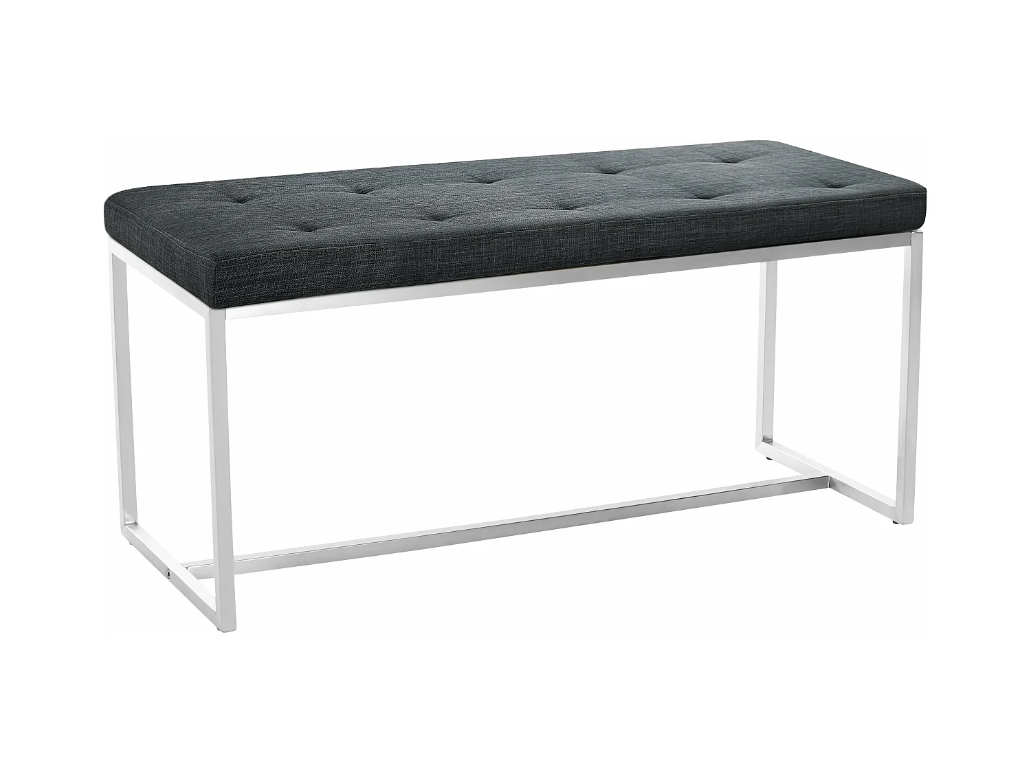 Banquette - Tissu & Acier inoxydable - Gris foncé - Barci