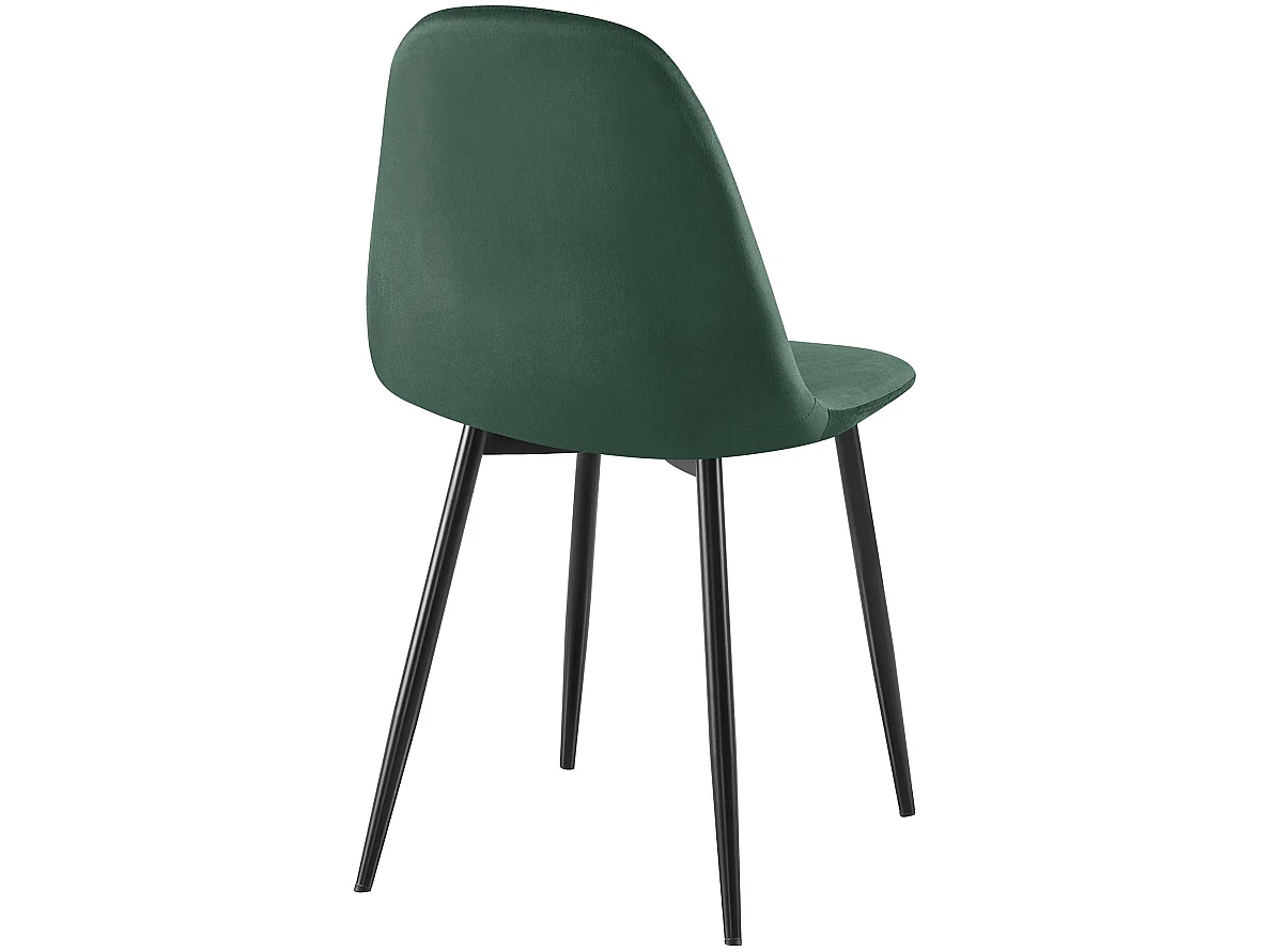 Lot de 4  chaise salle à manger - Velours - Vert - Napier