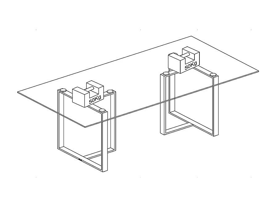 Bureau en verre trempé et acier inoxydable - Transparent et doré - NILESA de Pascal Morabito