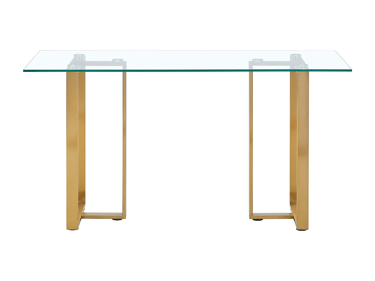 Bureau en verre trempé et acier inoxydable - Transparent et doré - NILESA de Pascal Morabito