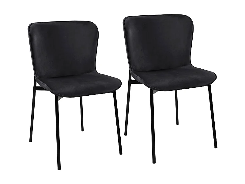 Lot de 2 chaises de salle à manger rembourrées sans accoudoirs