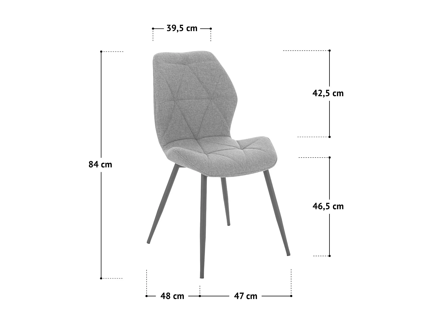 ESSZIMMERSTUHL JAMIE 2er Set Kunstleder Weiß
