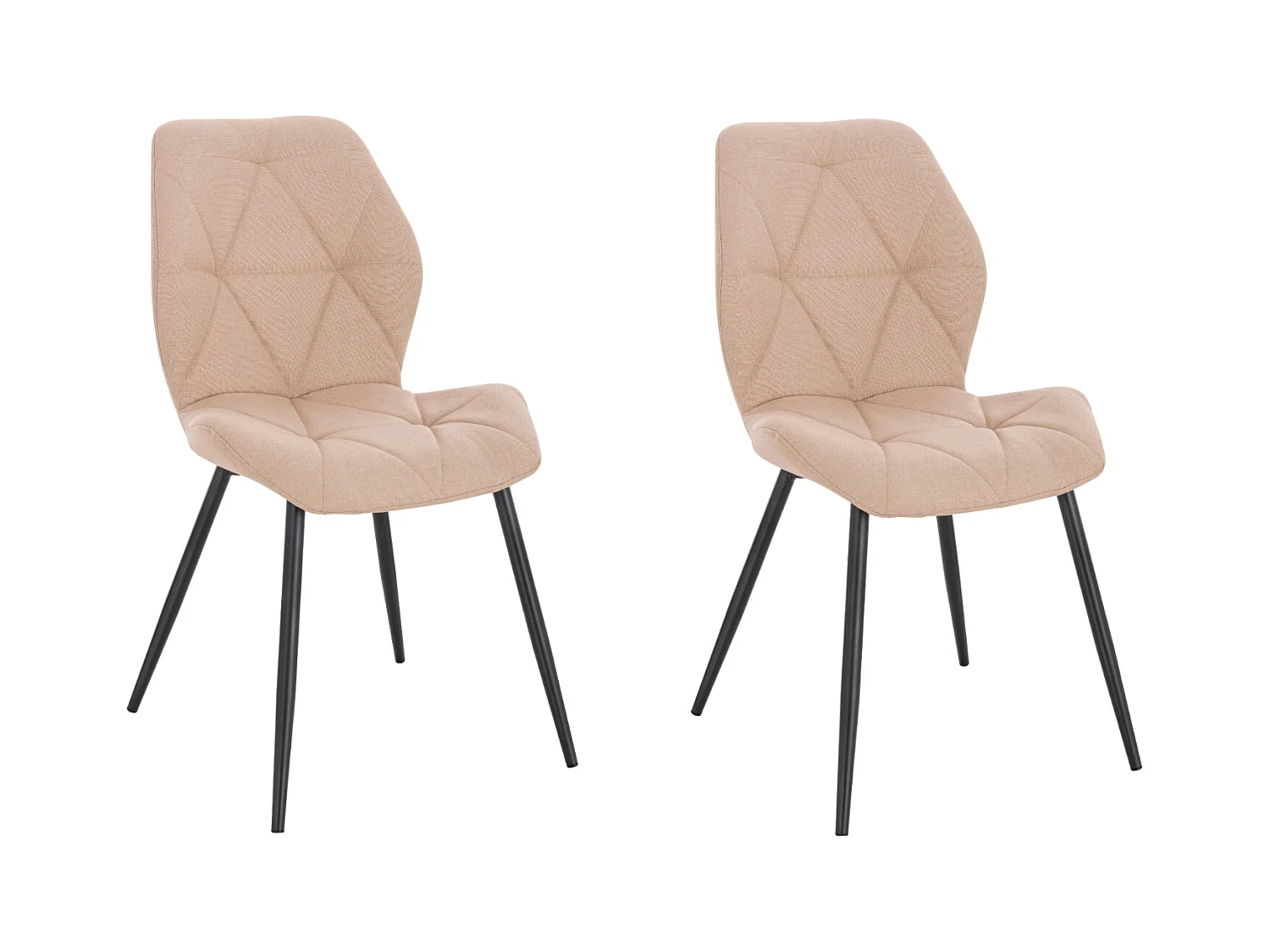 ESSZIMMERSTUHL JAMIE 2er Set Stoff Beige