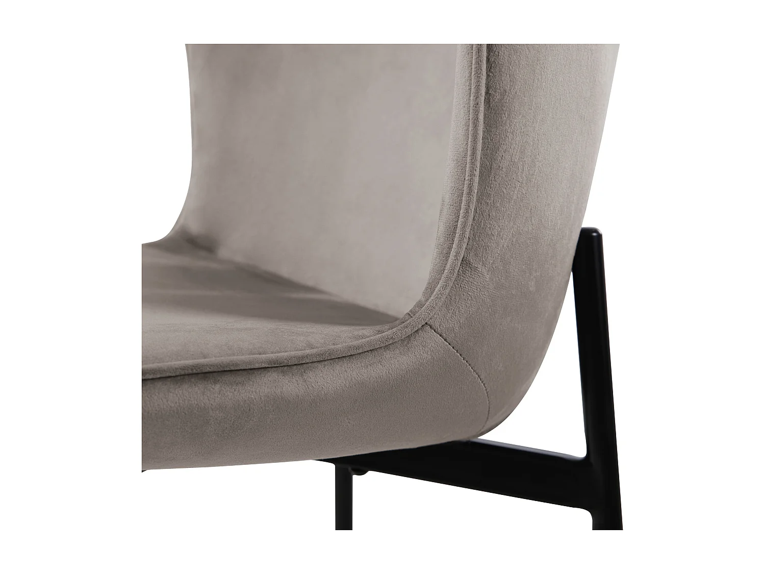 Lot de 2 chaises de salle à manger rembourrées sans accoudoirs