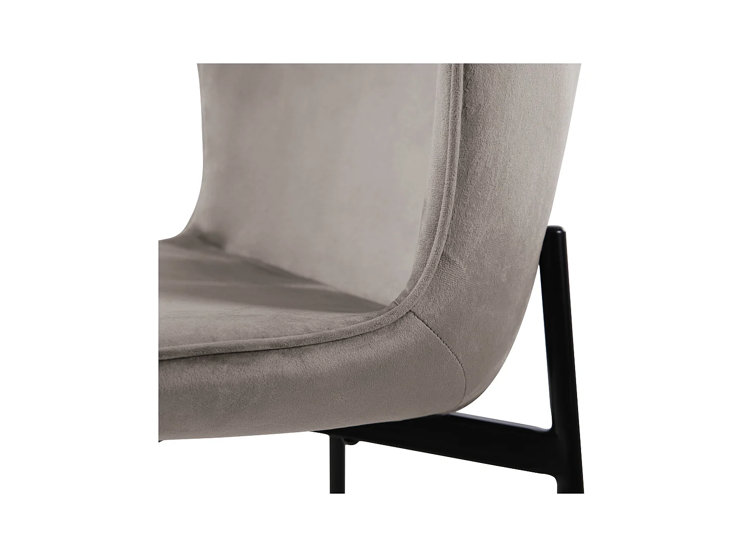 Lot de 2 chaises de salle à manger rembourrées sans accoudoirs