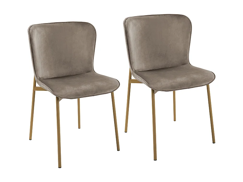 Lot de 2 chaises de salle à manger rembourrées sans accoudoirs