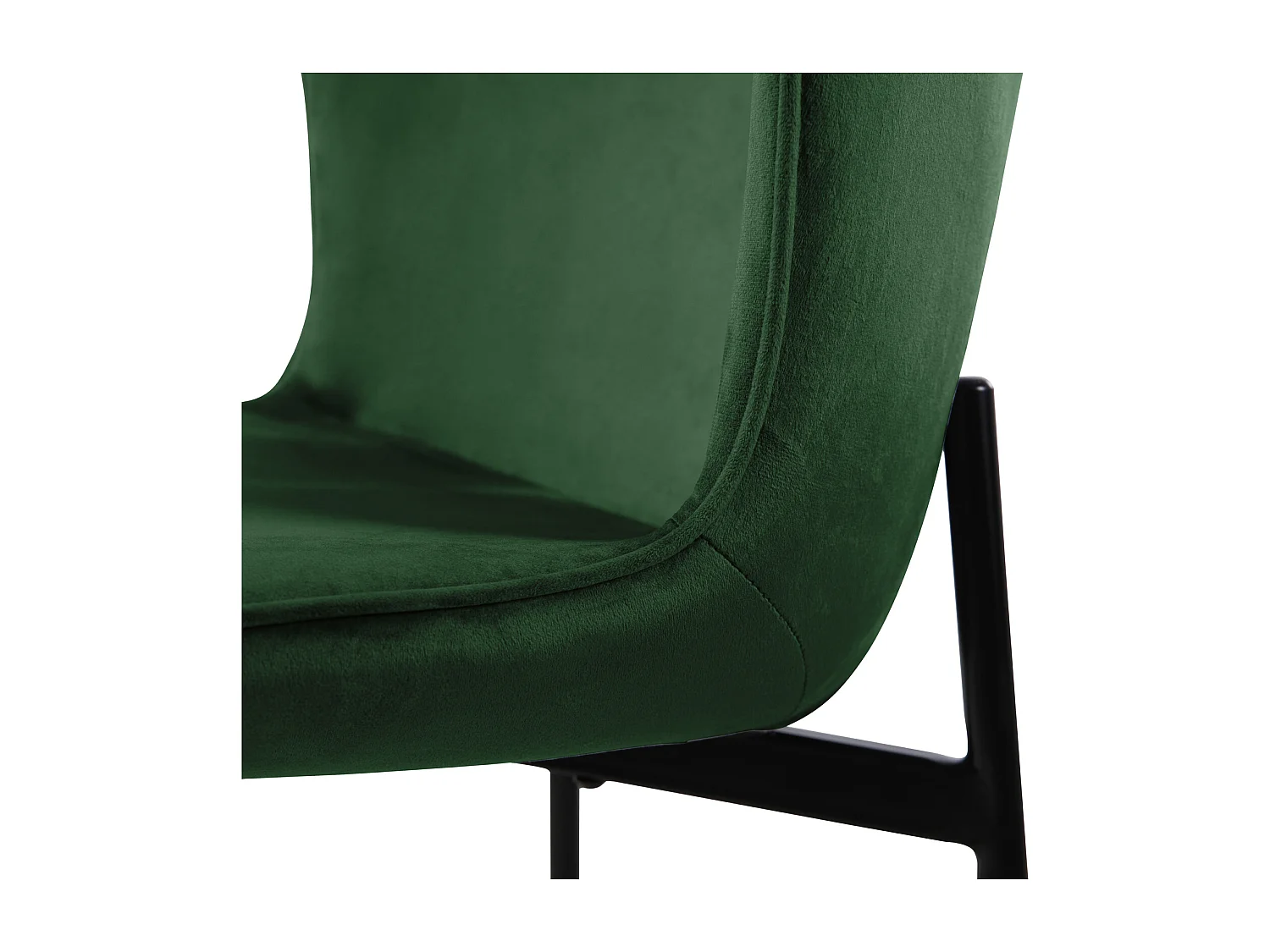 Lot de 2 chaises de salle à manger rembourrées sans accoudoirs