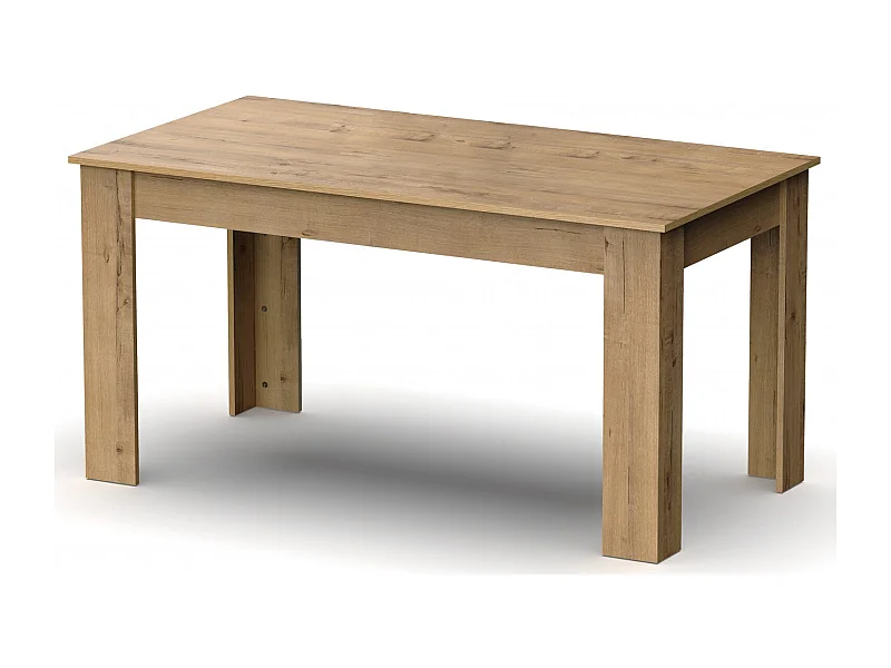 Mesa Comedor en aglomerado y melamina acabado Cambrian color Roble dorado - Longitud 140 x Profundidad 80 x Altura 77 cm