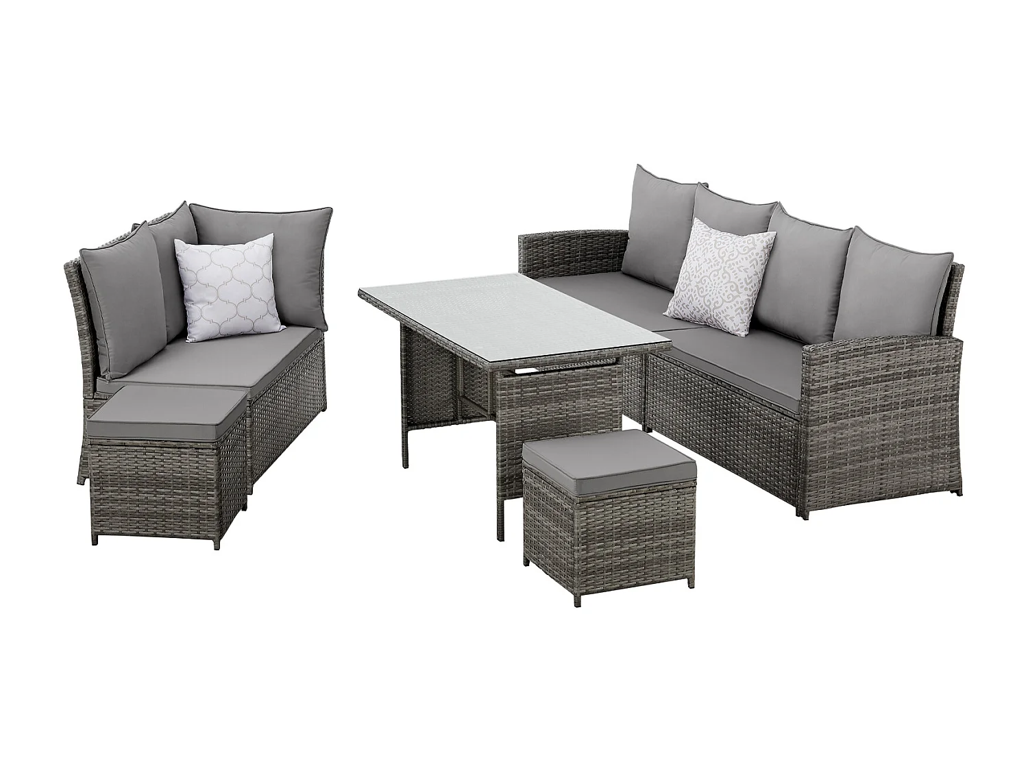 Ensemble de salon de jardin en polyrattan