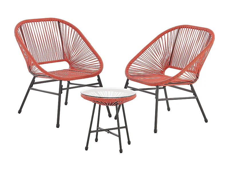 Ensemble table et chaises de balcon 3 pièces