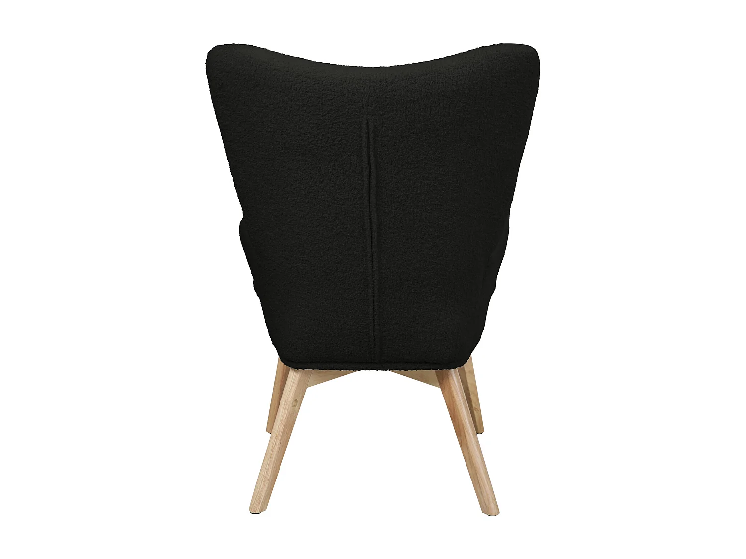 SVITA OLAV fauteuil à oreilles chaise de relaxation accoudoir dossier haut moderne marron clair