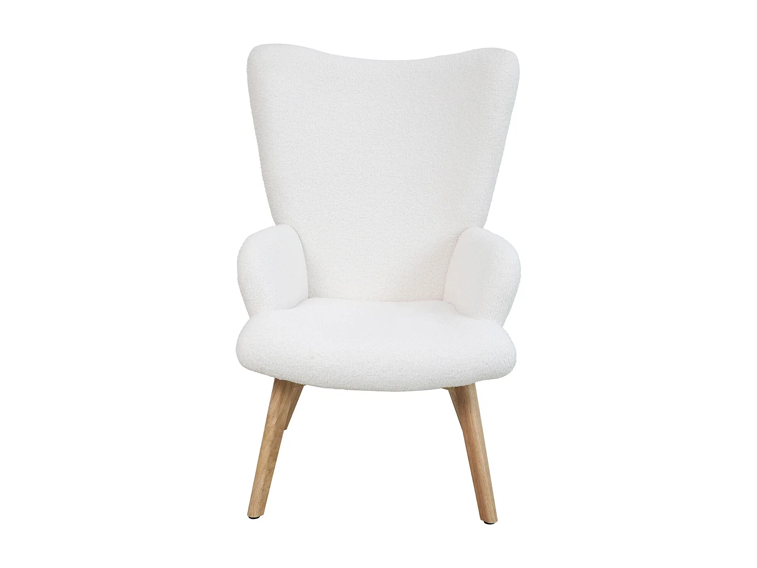 SVITA OLAV fauteuil à oreilles chaise de relaxation accoudoir dossier haut moderne blanc