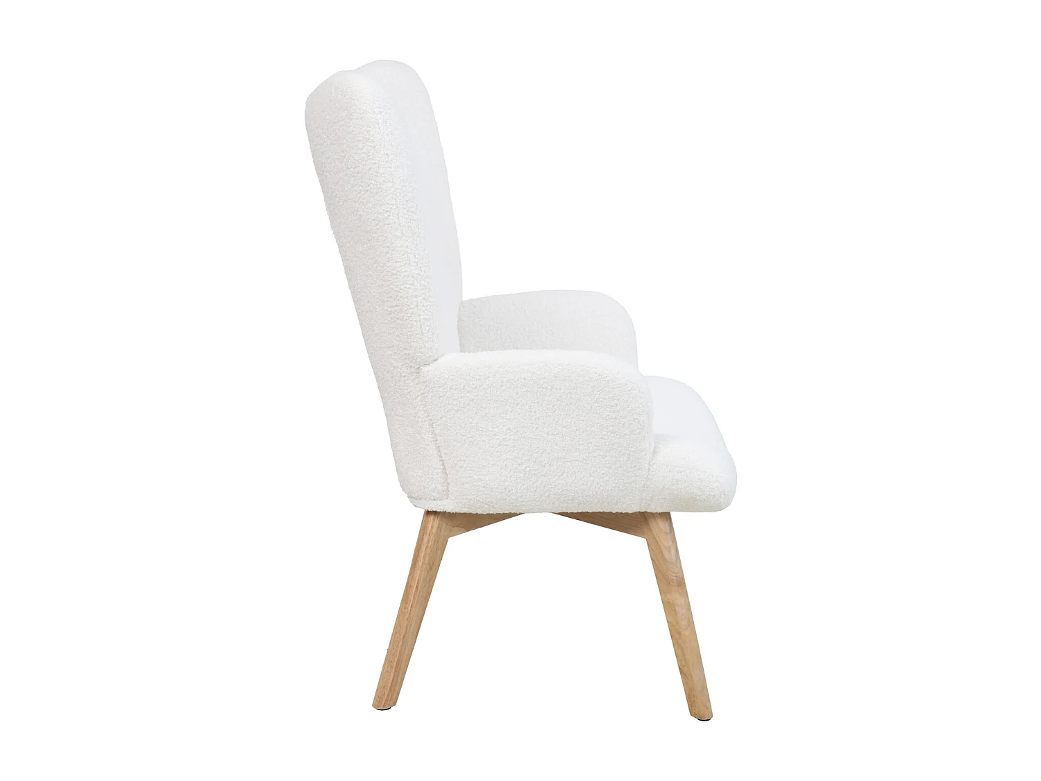SVITA OLAV fauteuil à oreilles chaise de relaxation accoudoir dossier haut moderne blanc