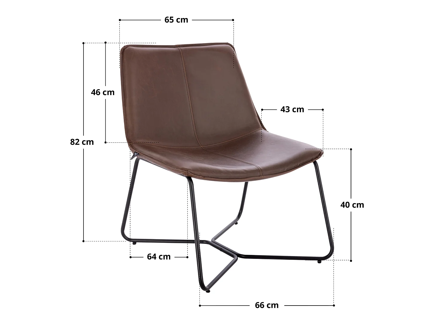 Fauteuil club sans accoudoirs