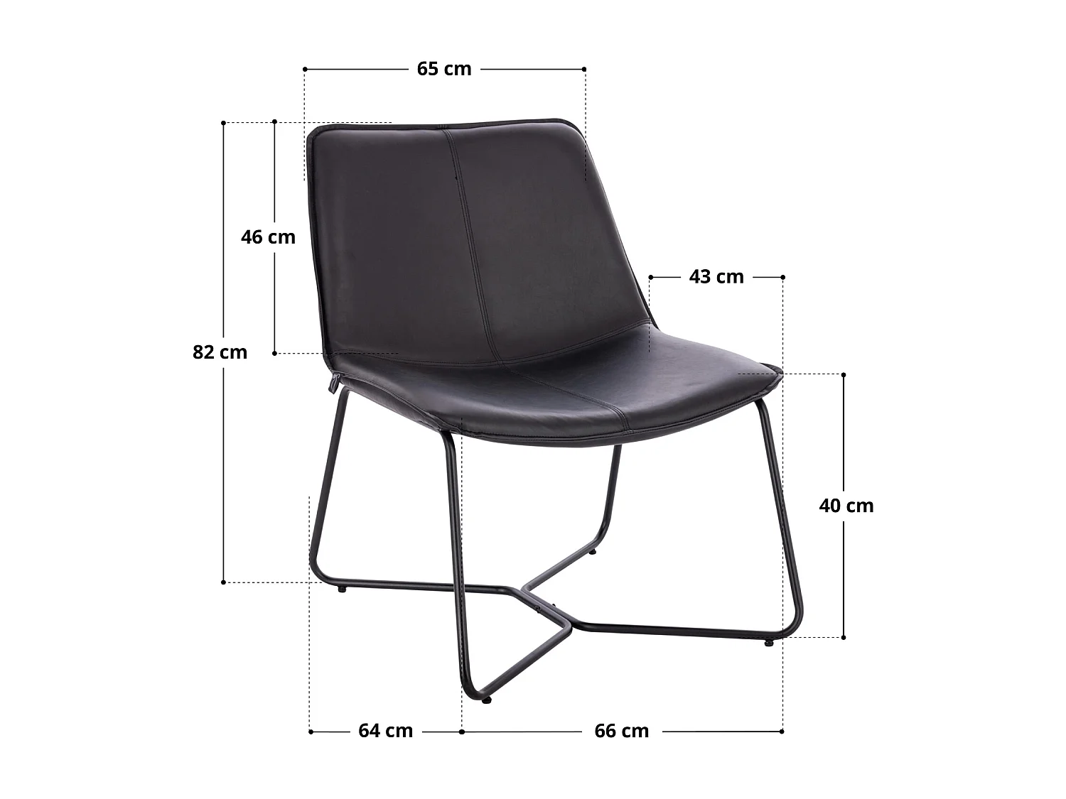 Fauteuil club sans accoudoirs