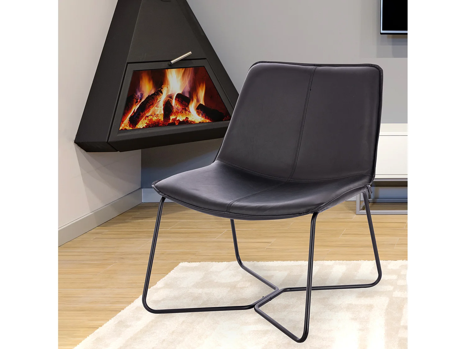 Fauteuil club sans accoudoirs