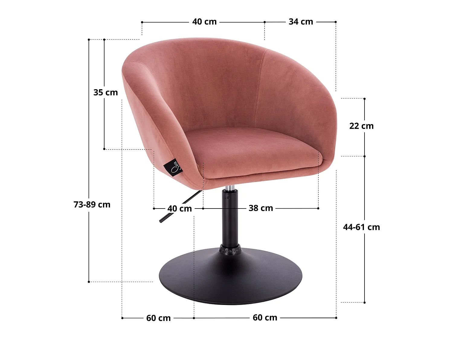 LOUNGESESSEL JAMAIKA Samt Pink