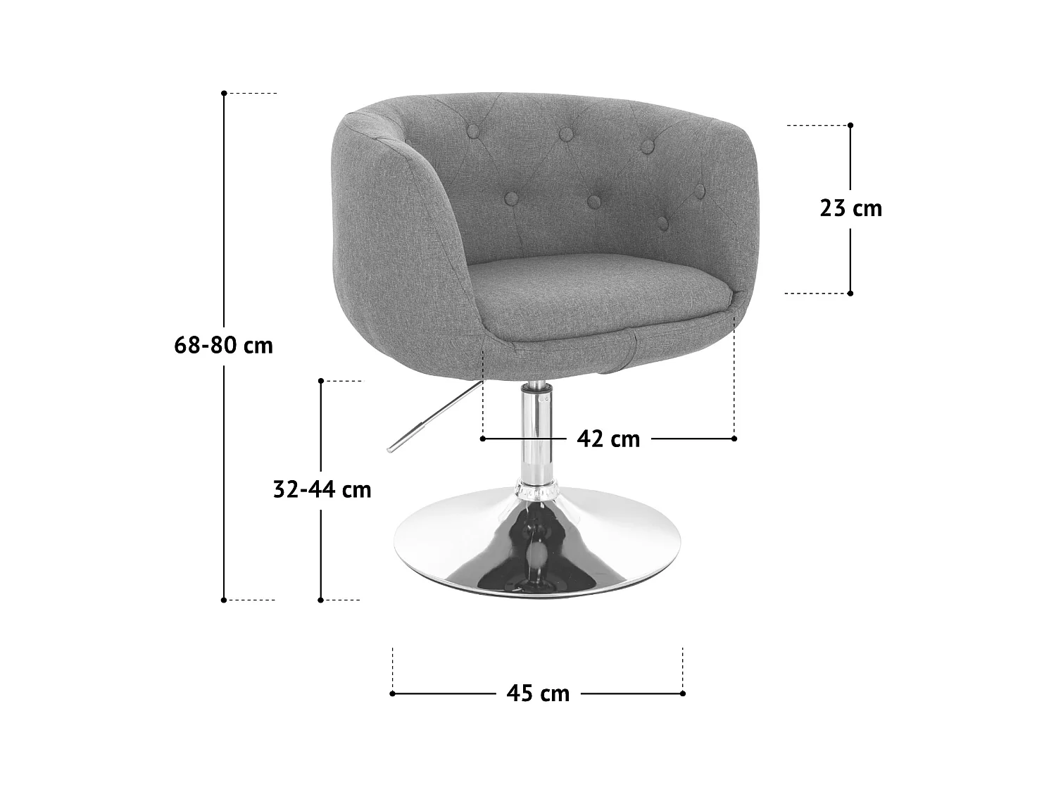 COCKTAILSESSEL PANAMA Samt Grau