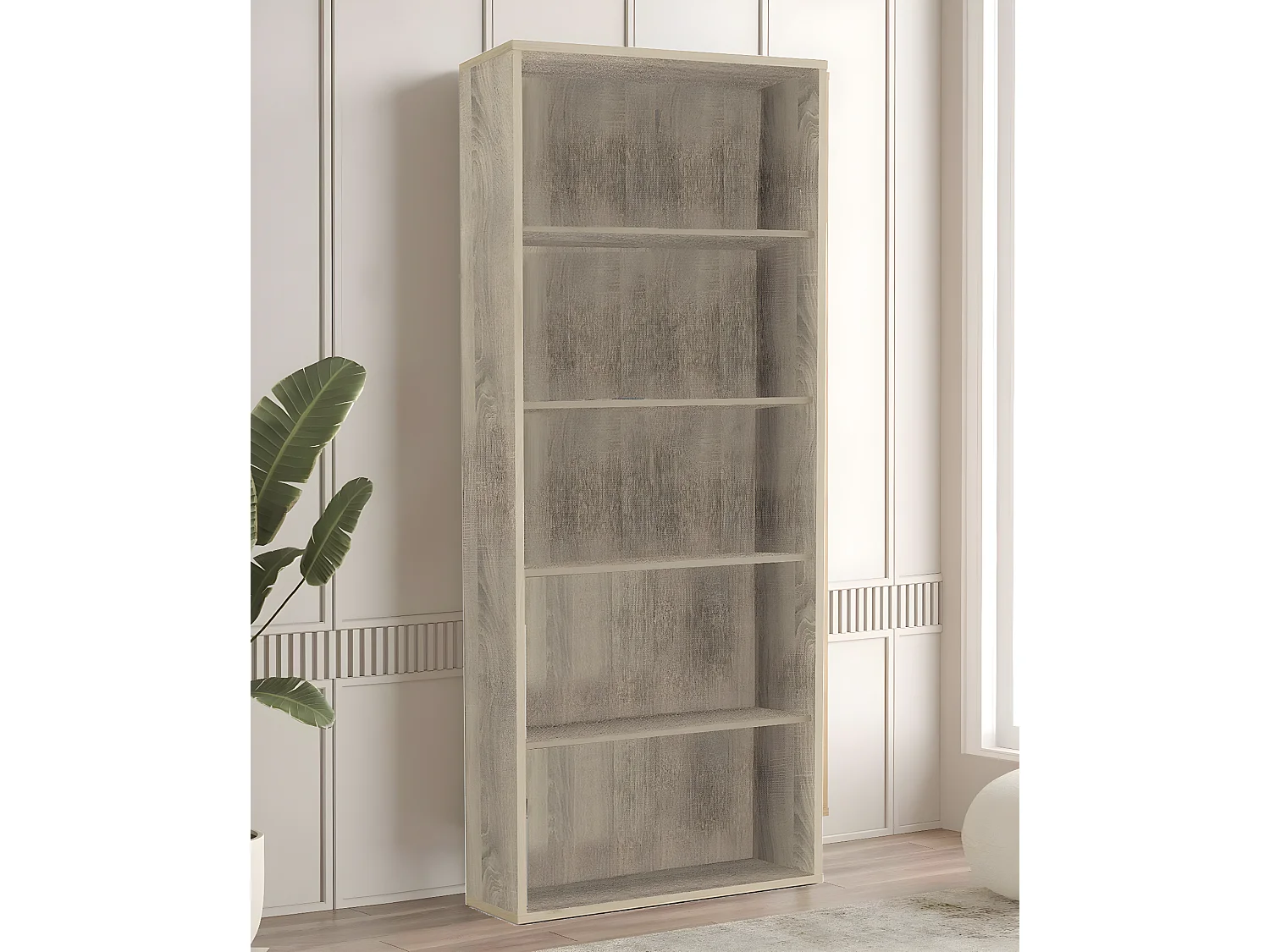 Biblioteca / Estantería de almacenamiento color Cambrian - Altura 196.5 x Longitud 75.5 x Profundidad 33 cm