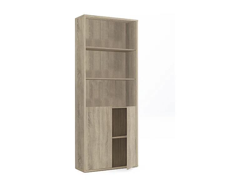 Biblioteca / Estantería de almacenamiento, color Cambrian - Altura 196.5 x Longitud 75.5 x Profundidad 33 cm