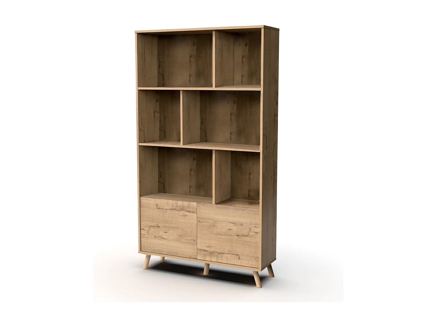 Biblioteca color Roble dorado - Altura 179 x Longitud 100 x Profundidad 30 cm