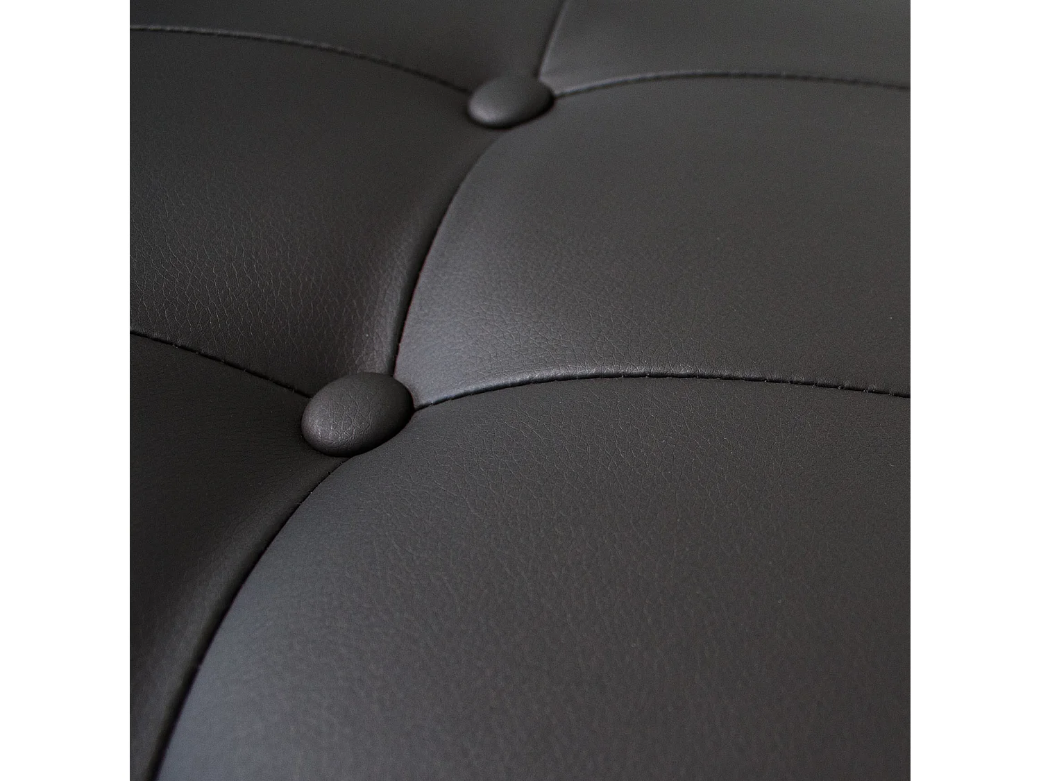 chaise cocktail JONES chaise longue rembourrée avec structure en acier simili cuir noir