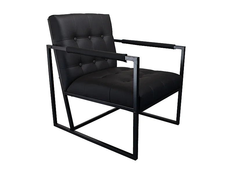 LOUNGESESSEL JONES Kunstleder Schwarz