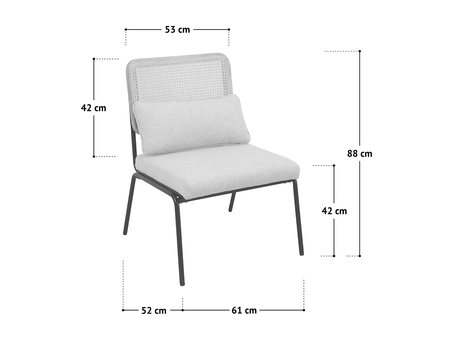 Fauteuil lounge en rotin