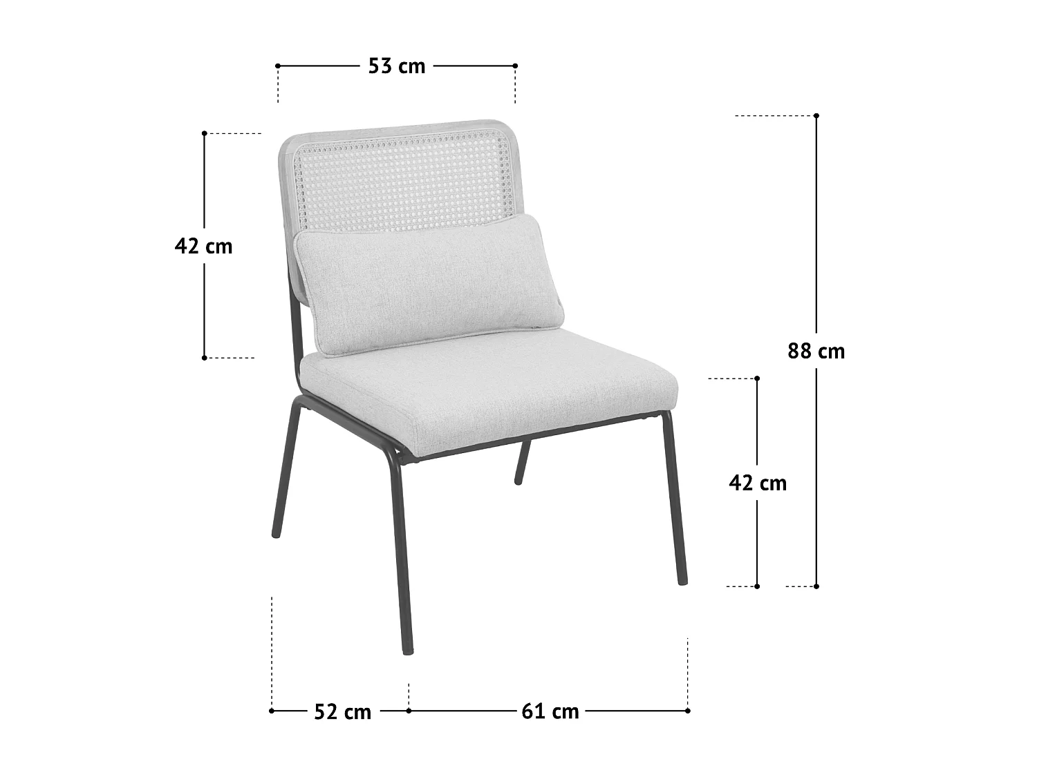 Fauteuil lounge en rotin