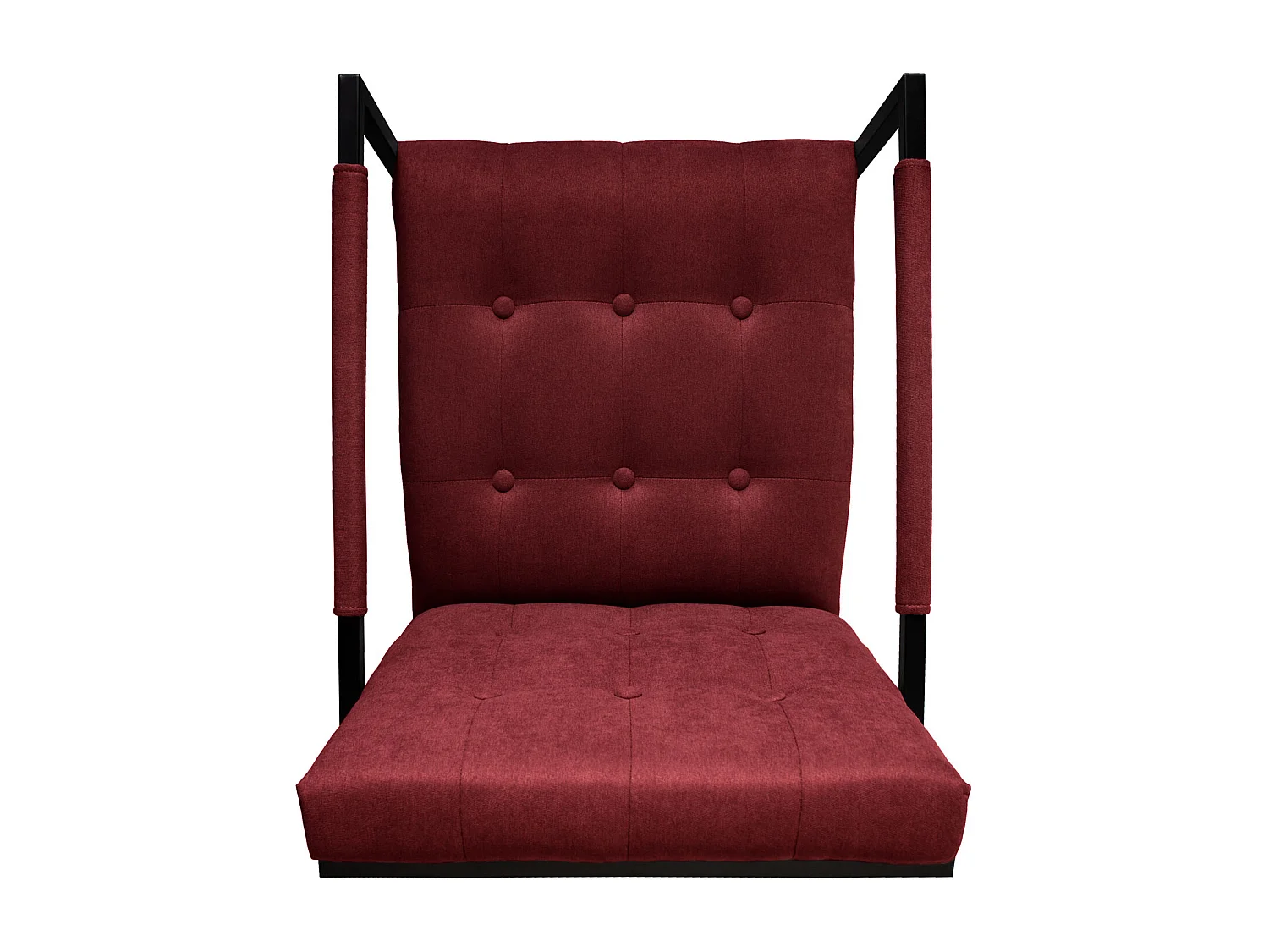 chaise cocktail JONES chaise longue rembourrée avec structure en acier tissu rouge