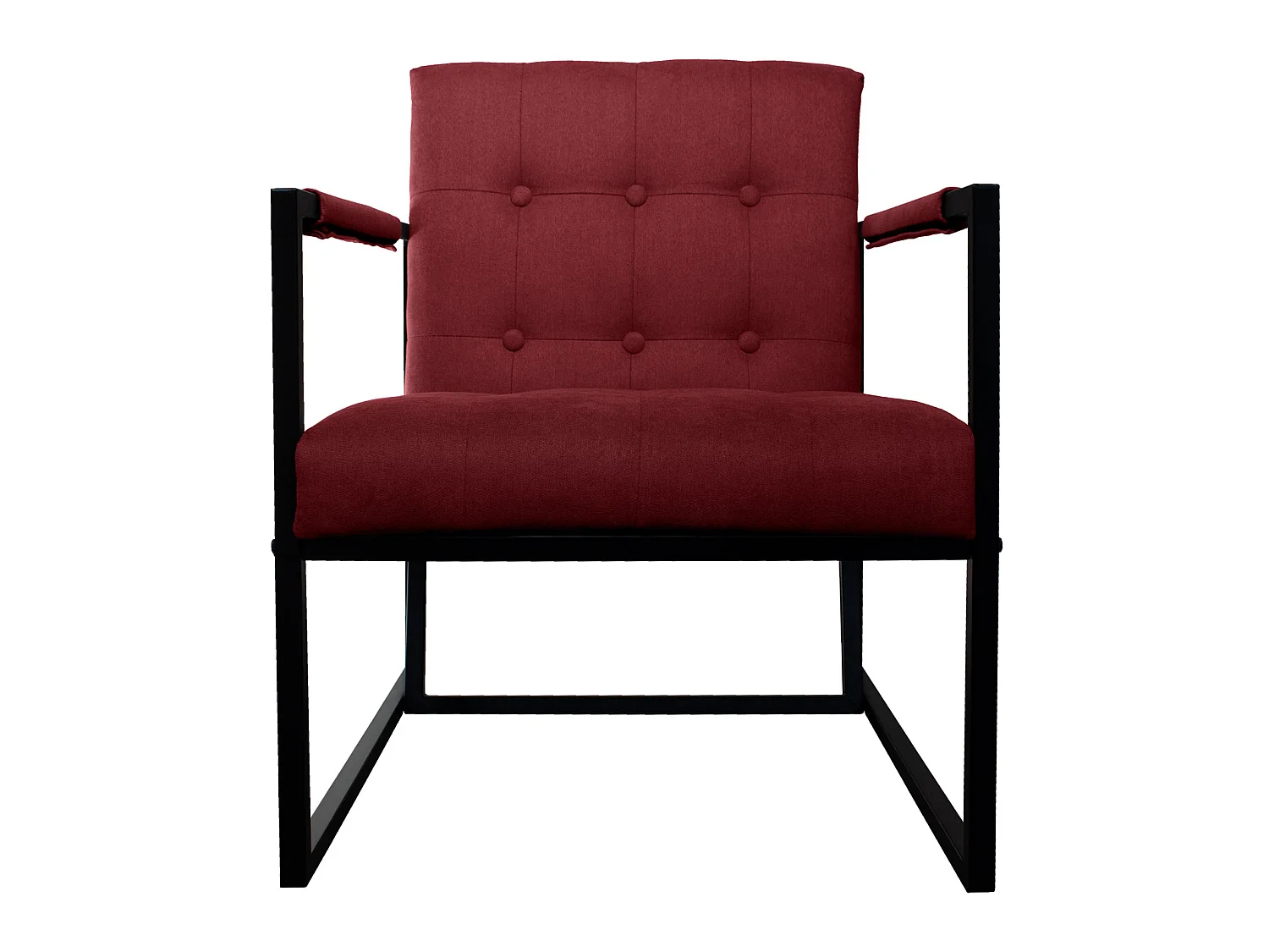 chaise cocktail JONES chaise longue rembourrée avec structure en acier tissu rouge