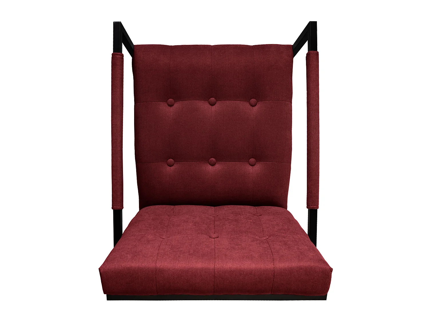 chaise cocktail JONES chaise longue rembourrée avec structure en acier tissu rouge