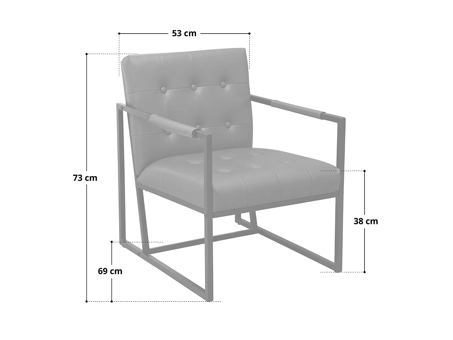 chaise cocktail JONES chaise longue rembourrée avec structure en acier tissu rouge