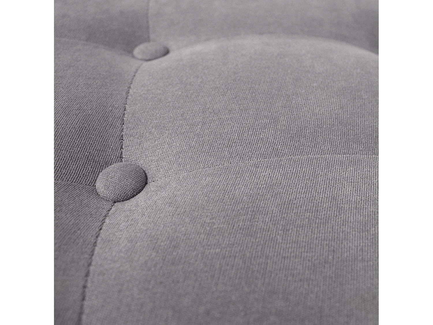 chaise cocktail JONES chaise longue rembourrée avec structure en acier tissu gris clair